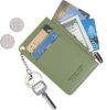 Picture of 1Small Wallets for Women Slim Leather Card Case Holder Wallet Coin Change Purse with Keychain